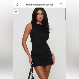 Princess Polly Black High-Neck Mini Dress